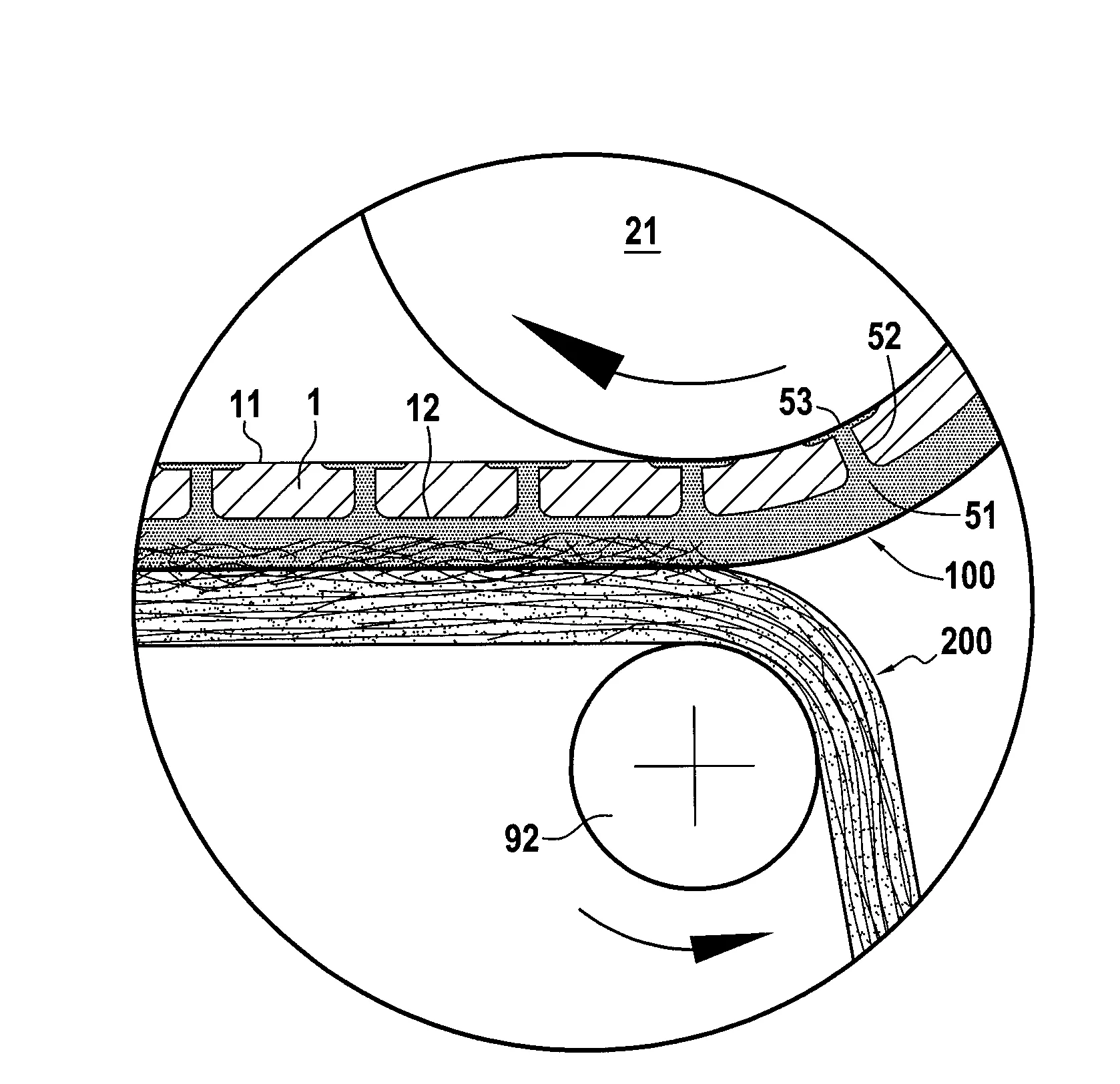 Appareillage et procede pour la solidarisation d'un substrat a un ruban plastique