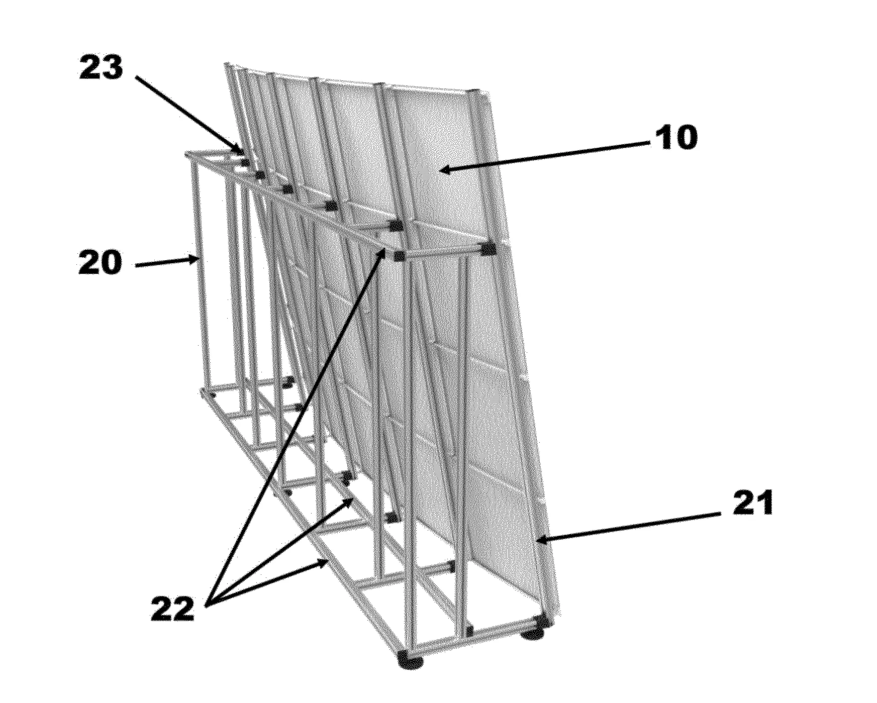 Ecran de projection avec toile lattee