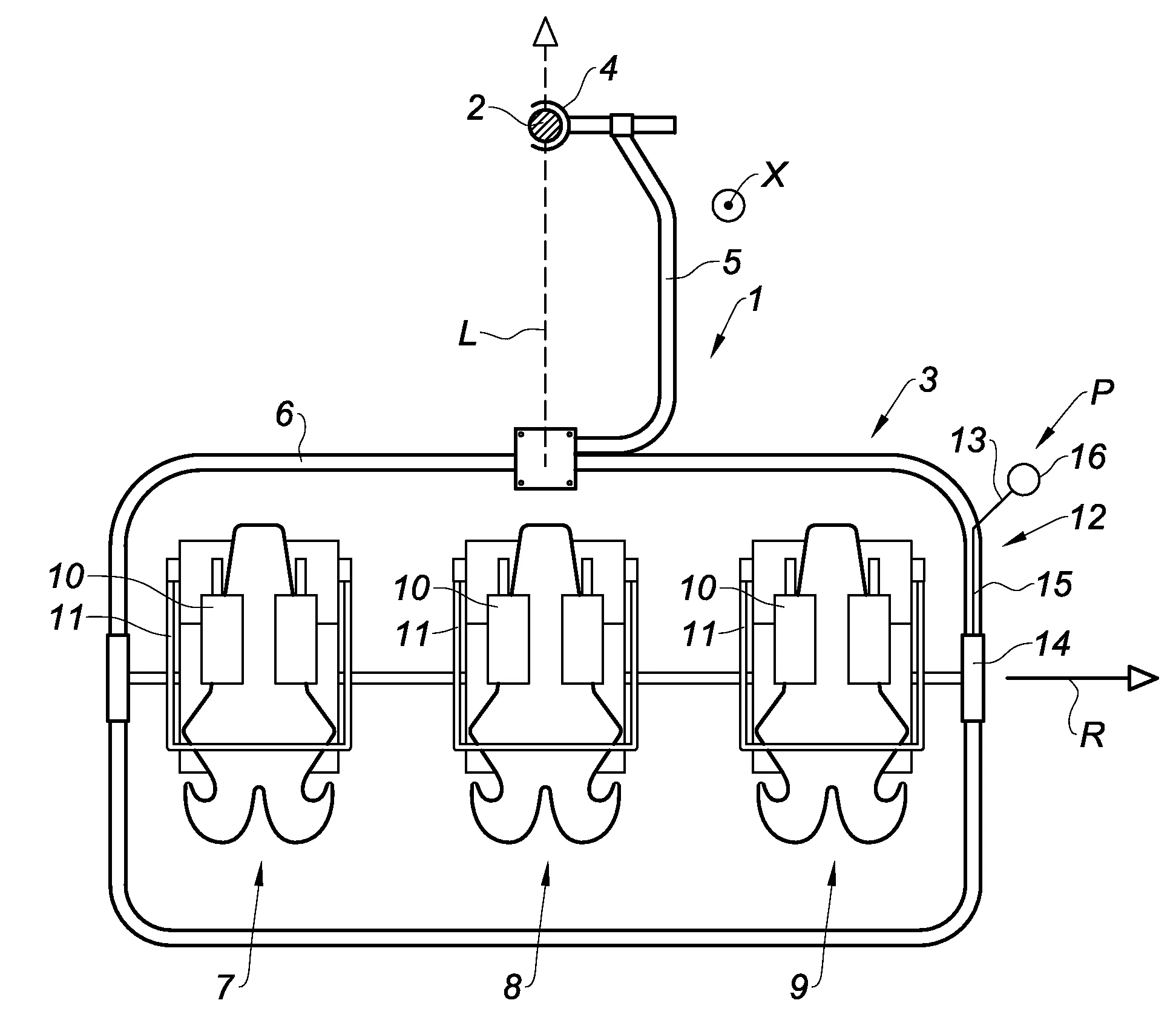 Vehicule de transport destine a etre tracte par un cable aerien et installation comprenant un tel vehicule