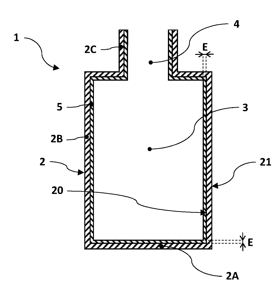 Procede de formation d'un revetement barriere a la surface d'un recipient et installation afferente