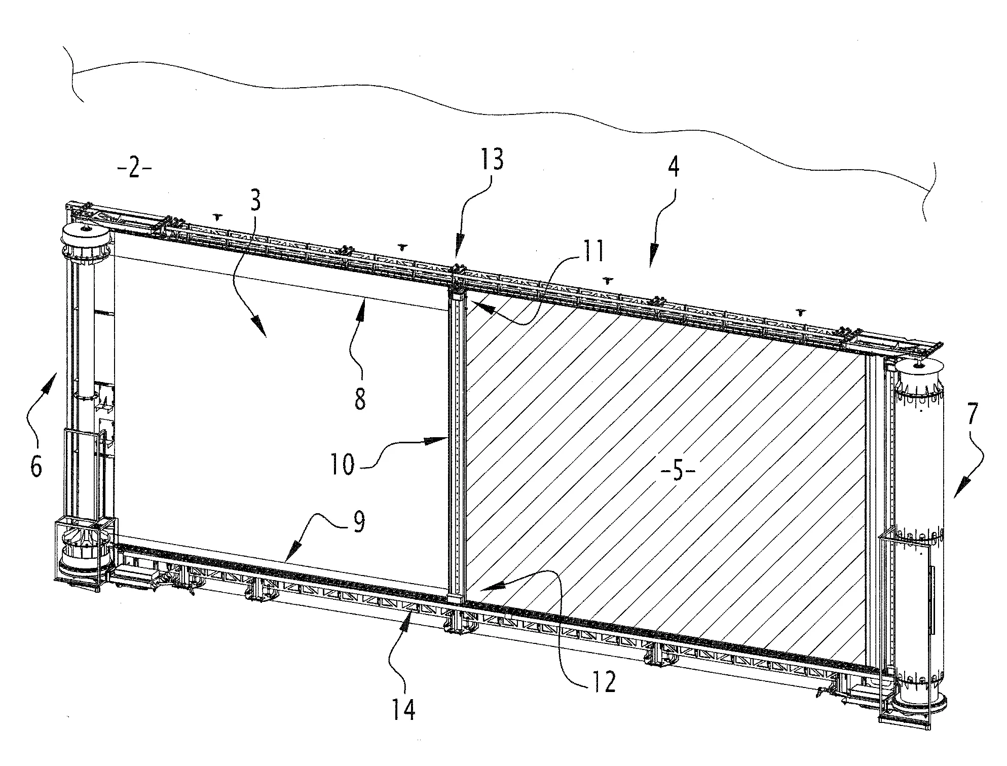 Plateforme navale comportant une superstructure comprenant une ouverture d'acces a une niche