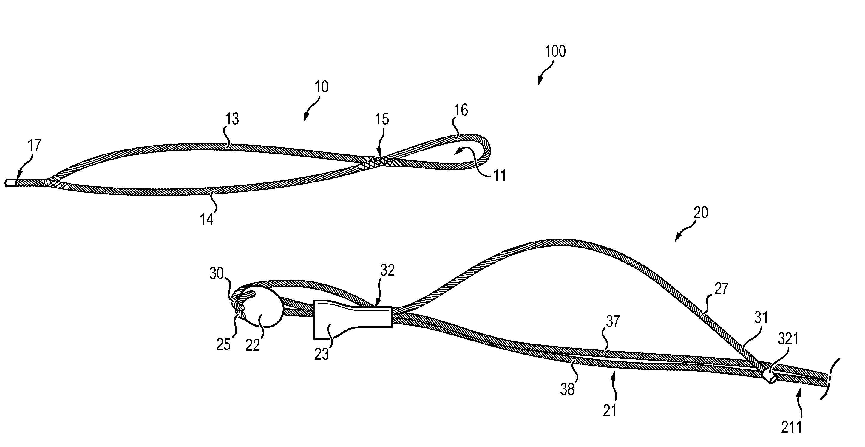 Dispositif d'attache a cordage, largable sous tension