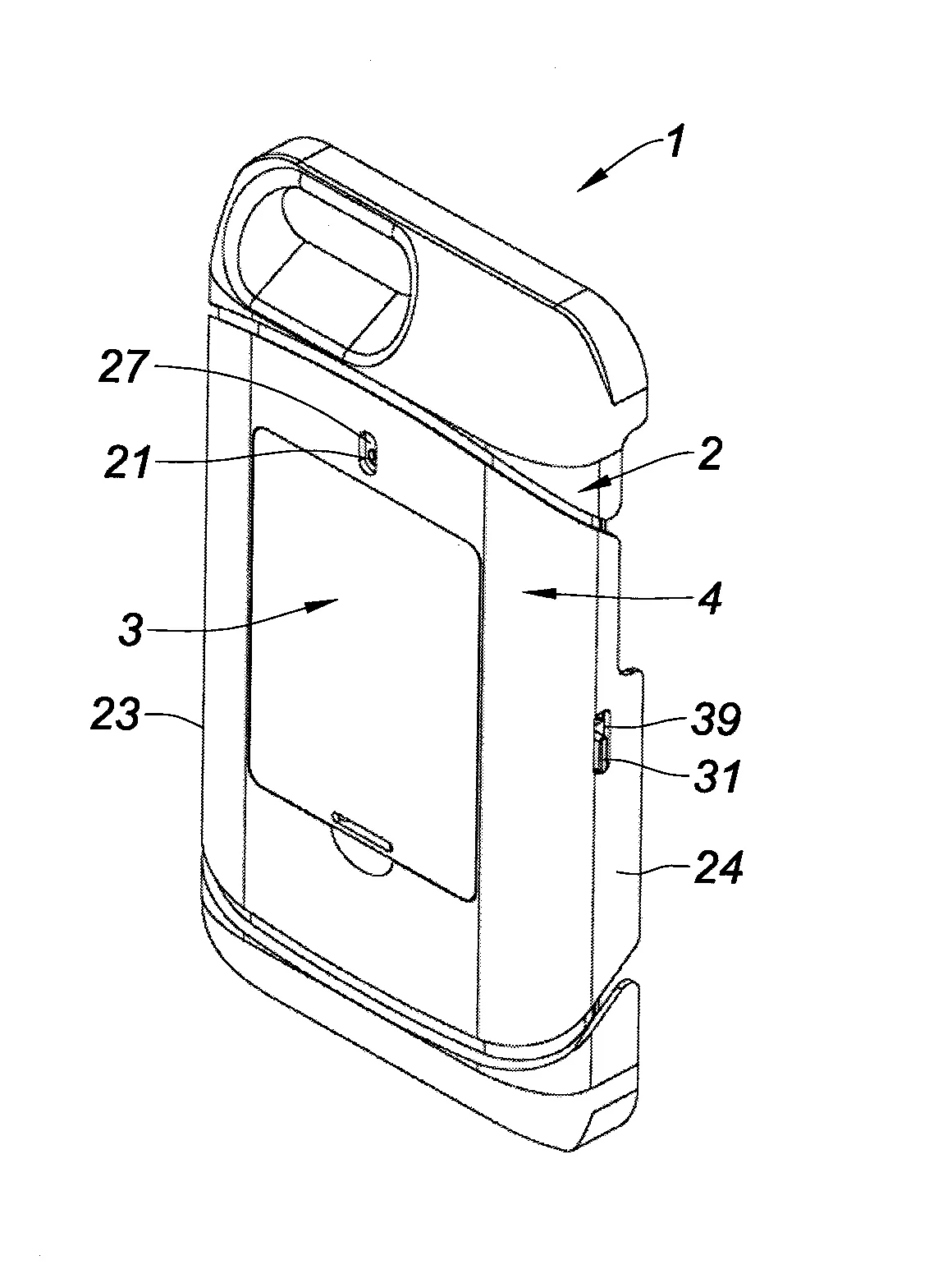Dispositif de protection pour appareil electronique, notamment pour un telephone portable, muni d'un ensemble de distribution de produit
