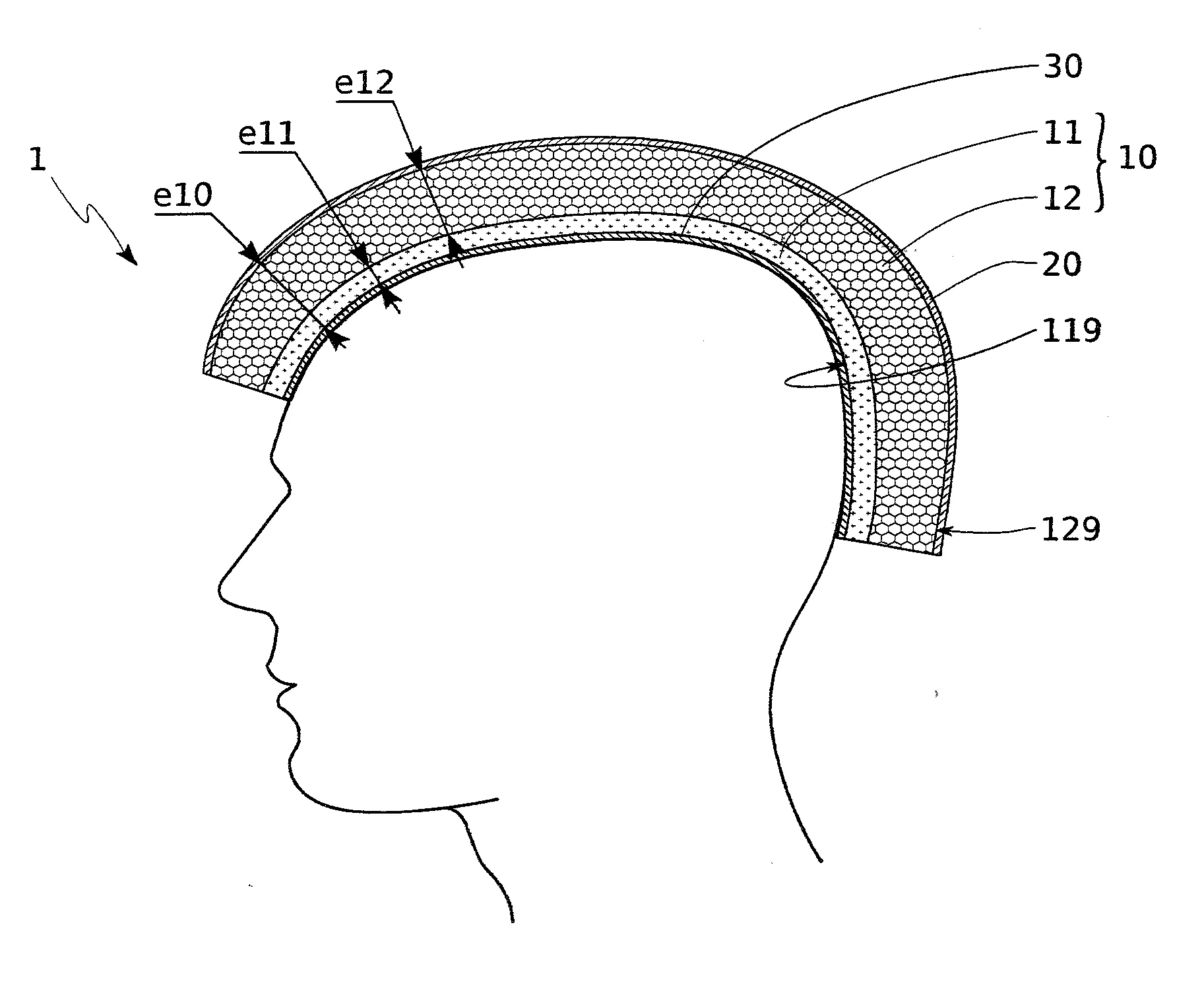 Casque muni d'une calotte amortissante