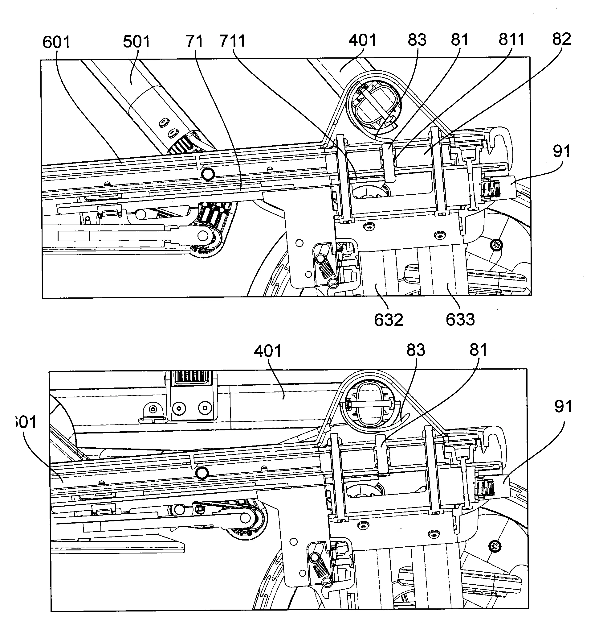 Chassis pliant de poussette pour enfant, et poussette correspondante