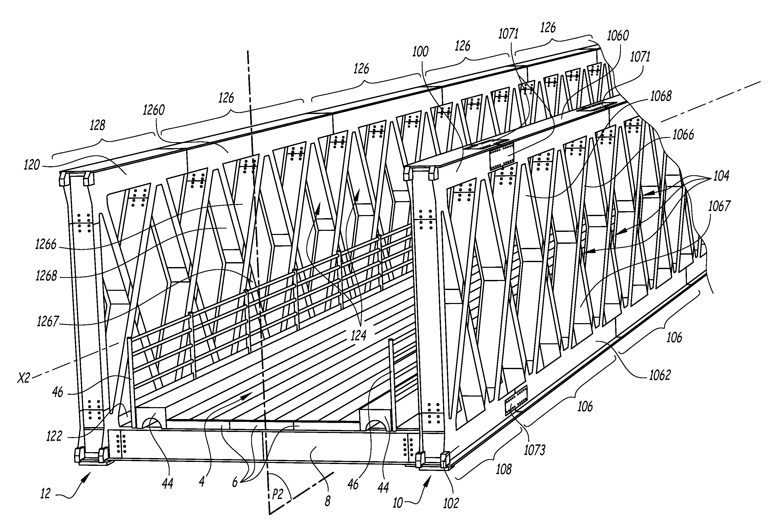 Pont a structures en treillis