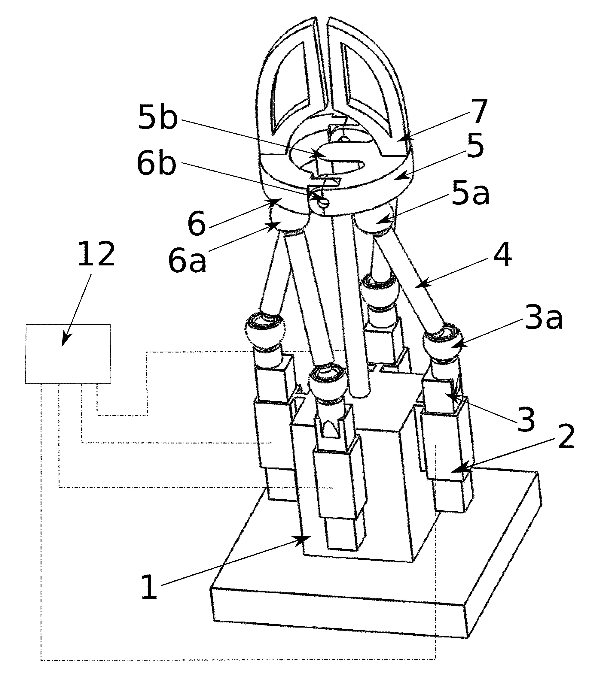 Poignet robotique parallele a quatre degres de liberte