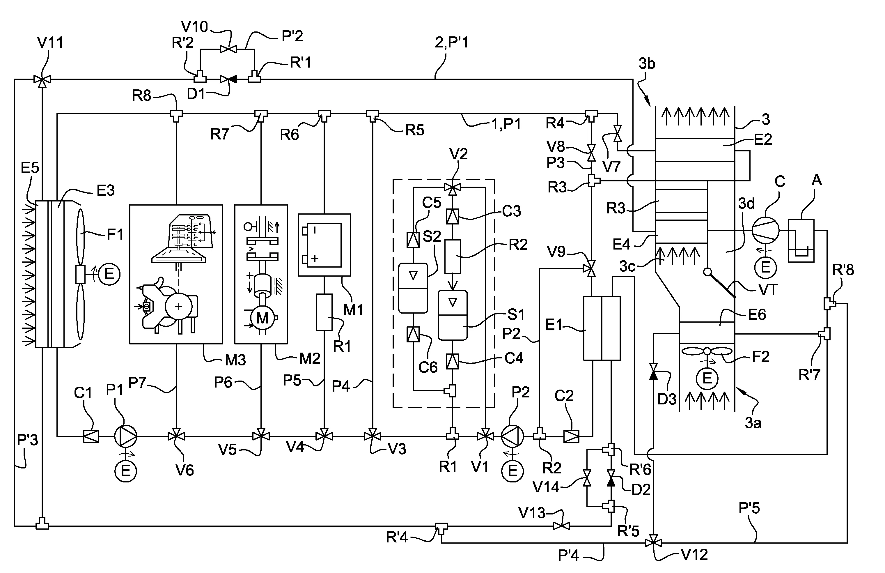 Installation de conditionnement thermique d'un habitacle et/ou d'au moins un organe d'un vehicule automobile