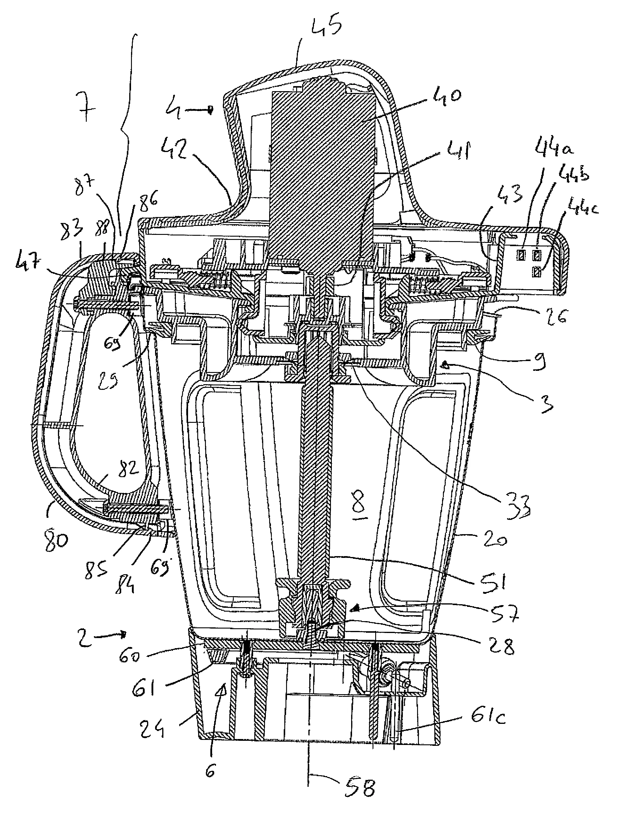 Appareil electromenager de preparation culinaire chauffant comportant une securite de deverrouillage