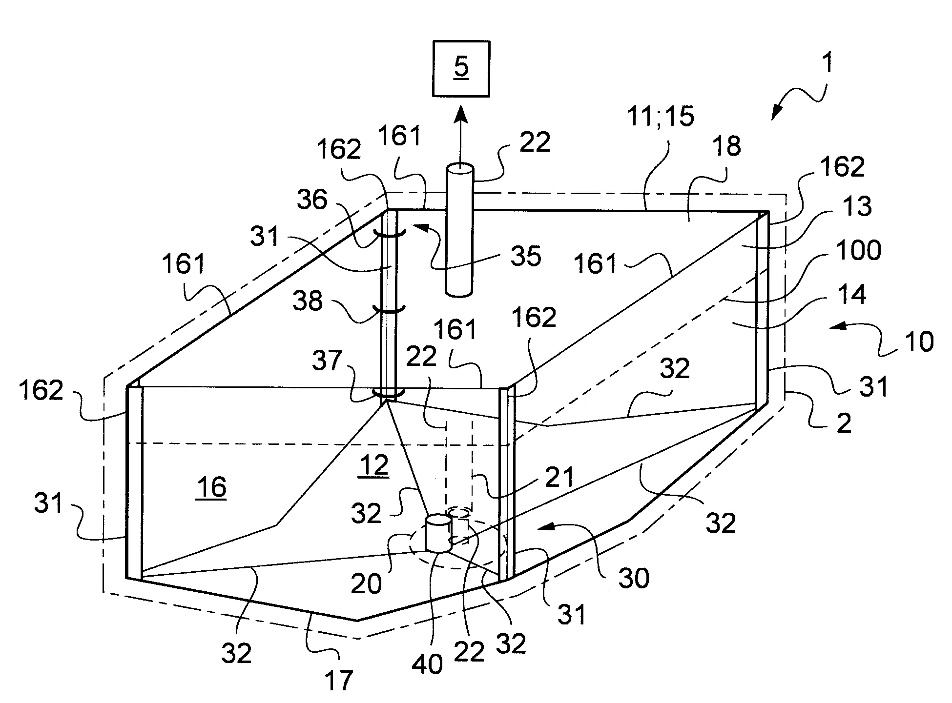 Systeme de stockage pour liquide comprenant une enveloppe a jauge integree, et aeronef