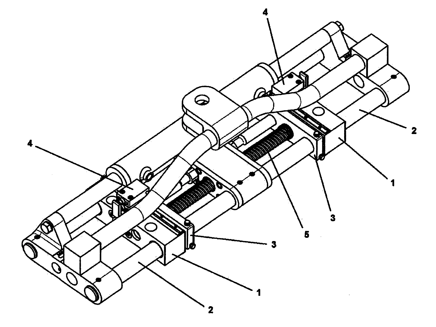 Mecanisme de deplacement et blocage en position d'au moins une aiguille de rail
