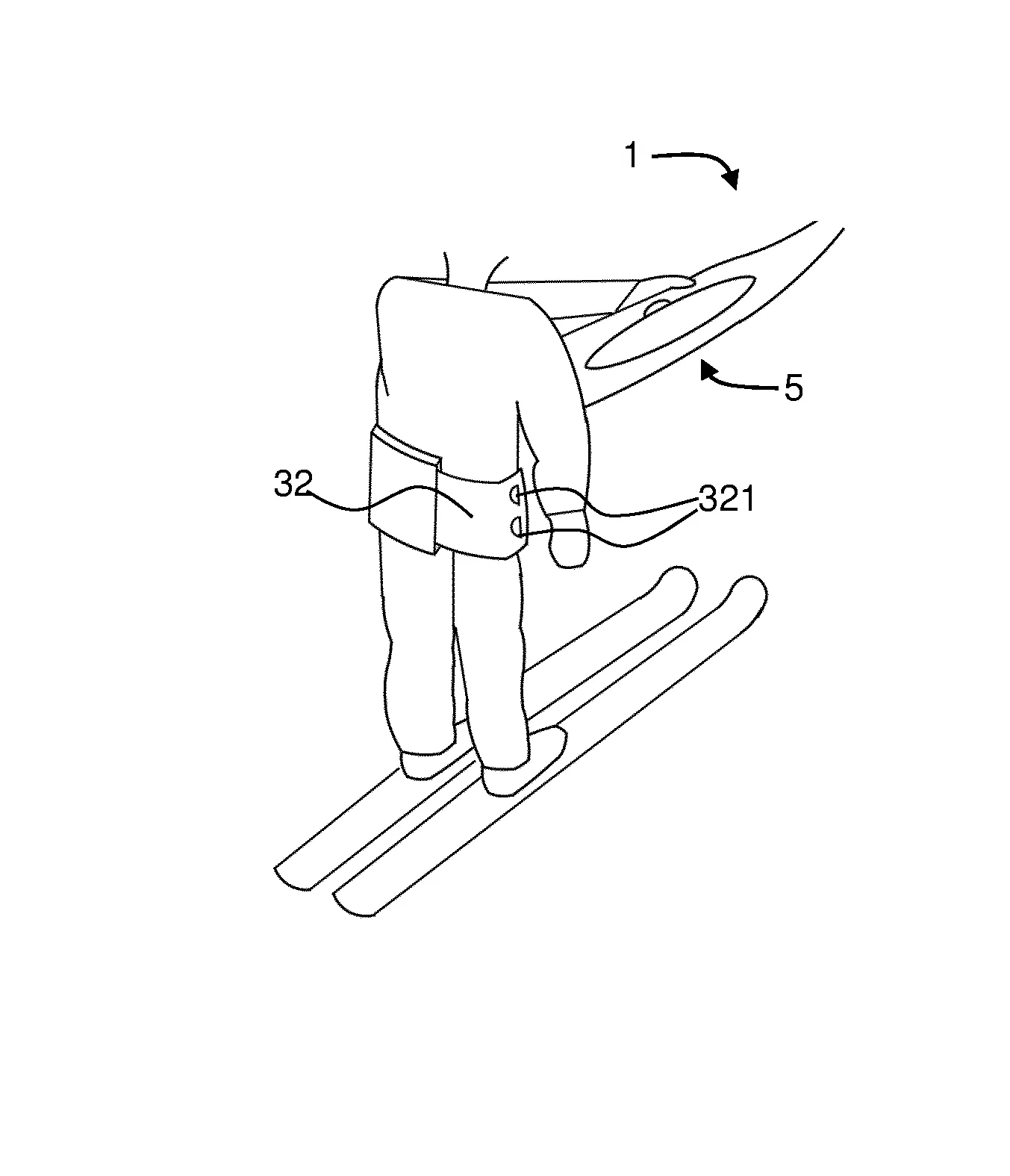 Perche de traction d'un dispositif de remontee mecanique d'une piste de ski, adaptee a une traction en position laterale ou en position frontale d'une personne