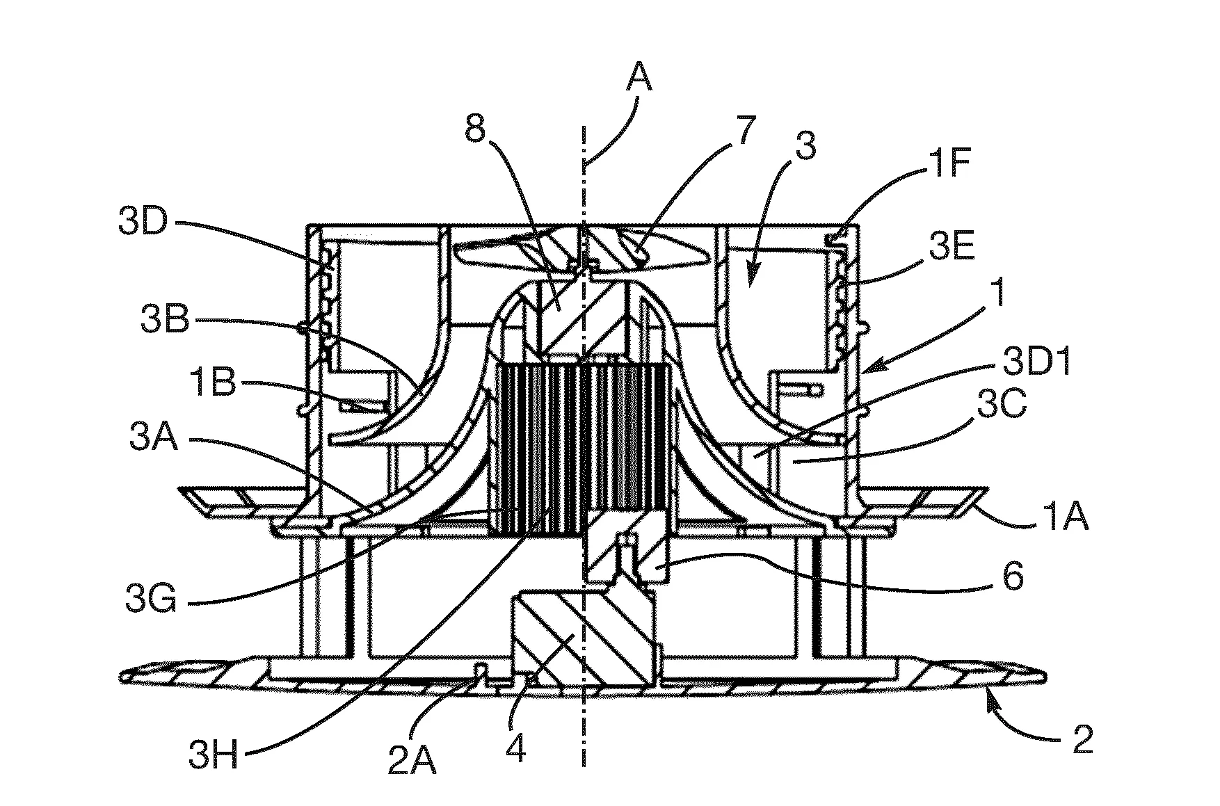 Bouche d'extraction ou d'insufflation d'air