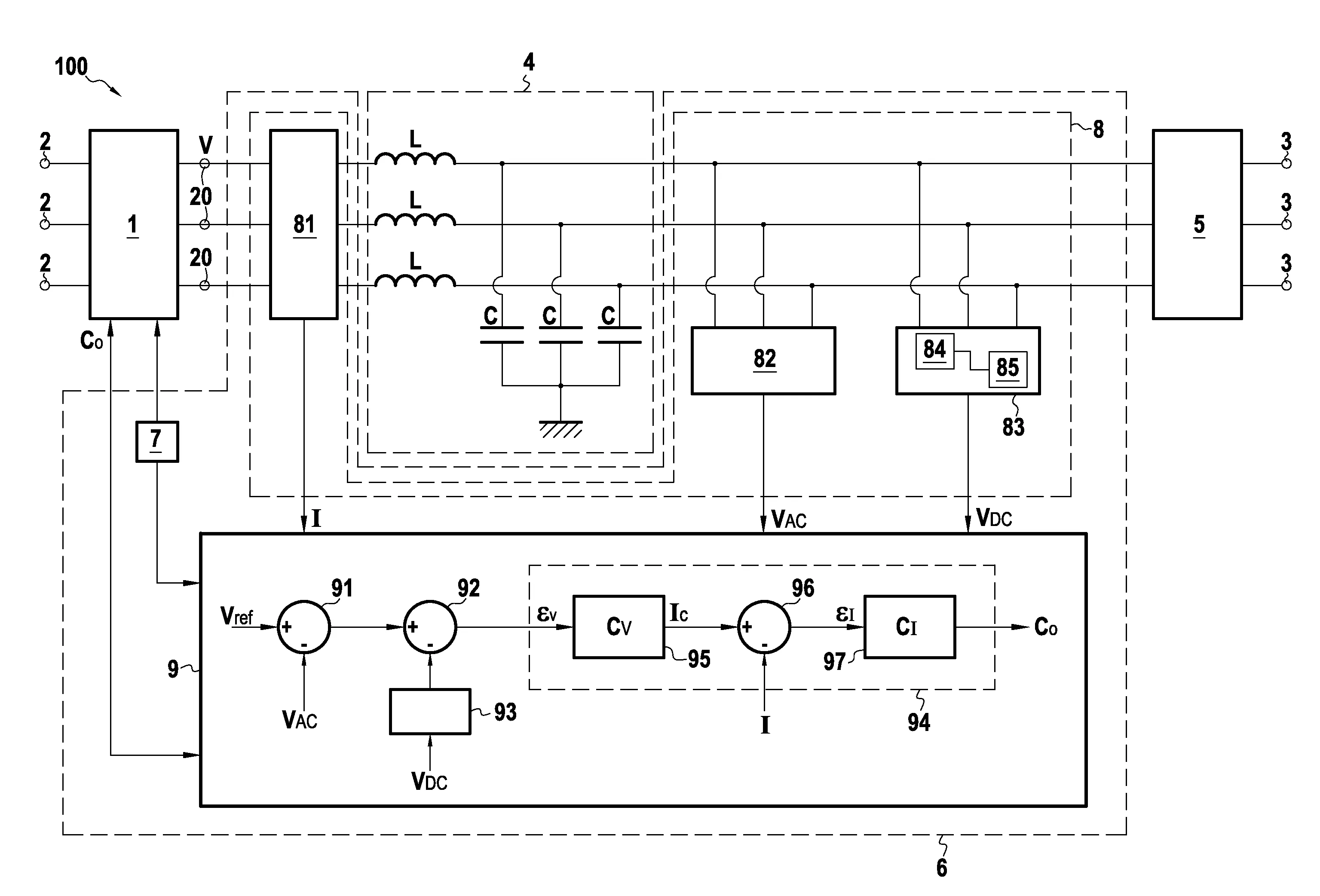 Circuit de regulation de la composante continue de la tension de sortie d'une alimentation sans interruption