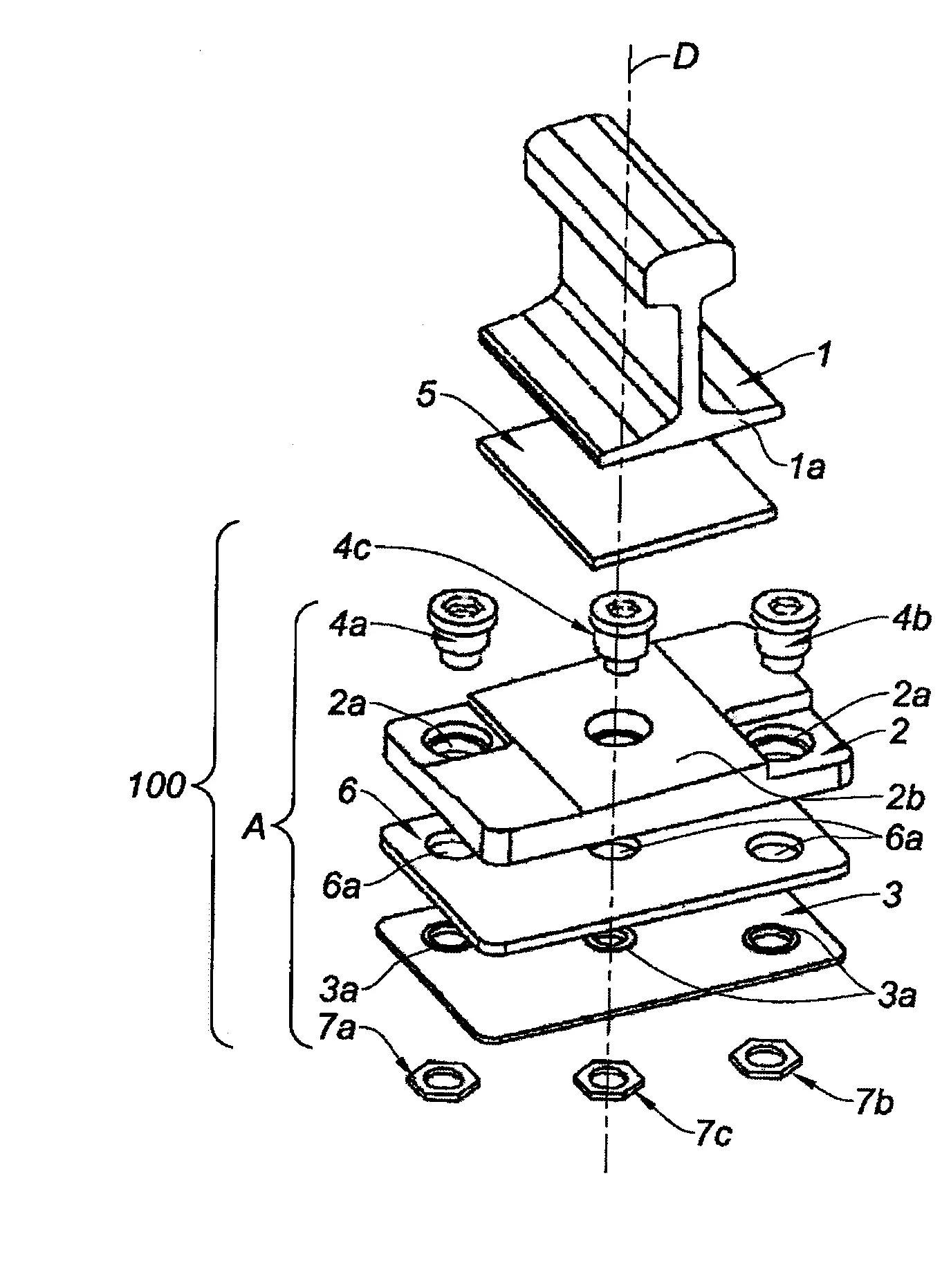 Attache de rail destinee a etre fixee sur une traverse de voie ferroviaire