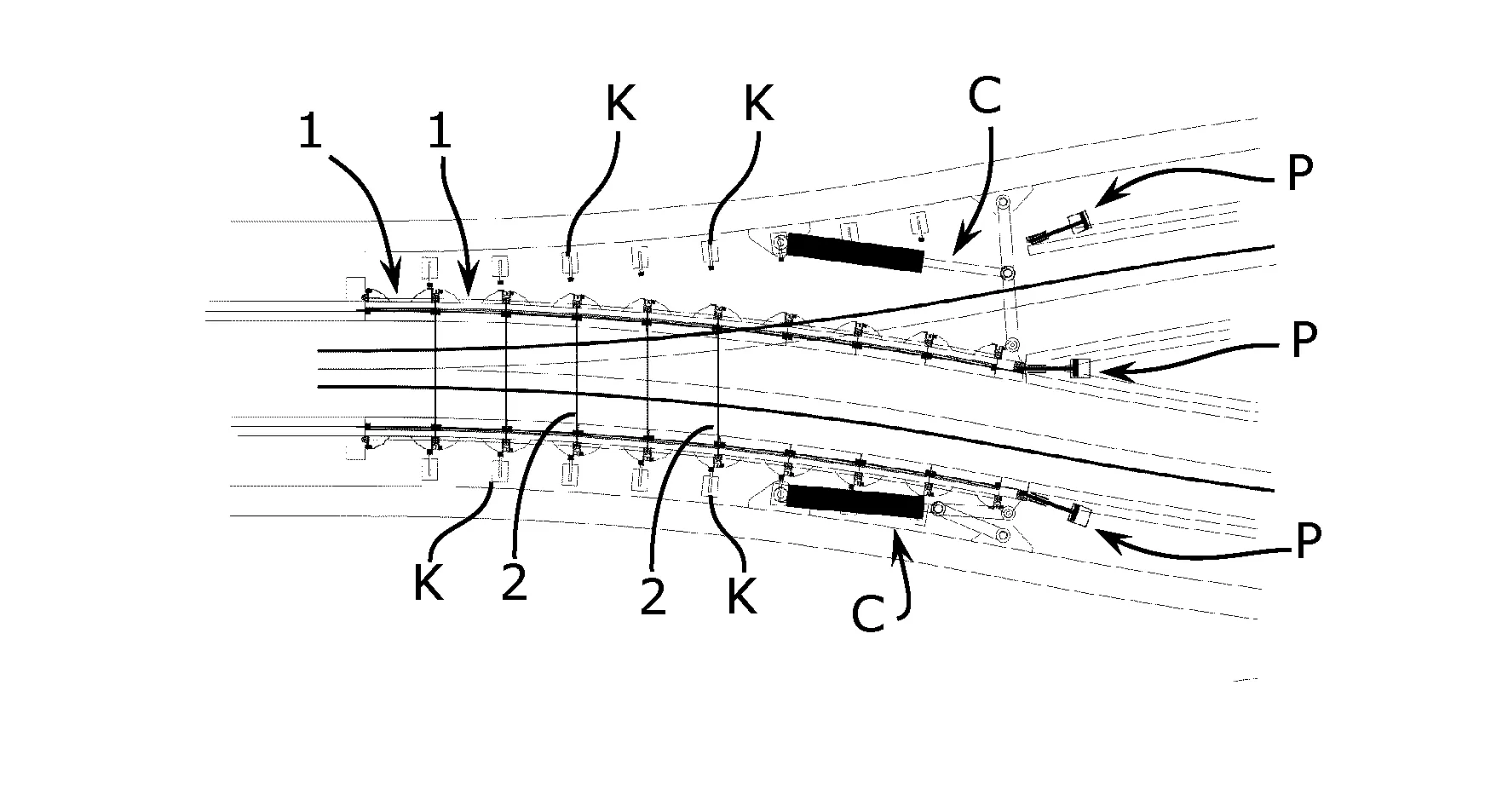 Element d’aiguillage pour une voie de circulation d’un vehicule pneumatique, appareil de voie realise a partir de tels elements et procede de transport de passagers sur une voie equipee dudit appareil