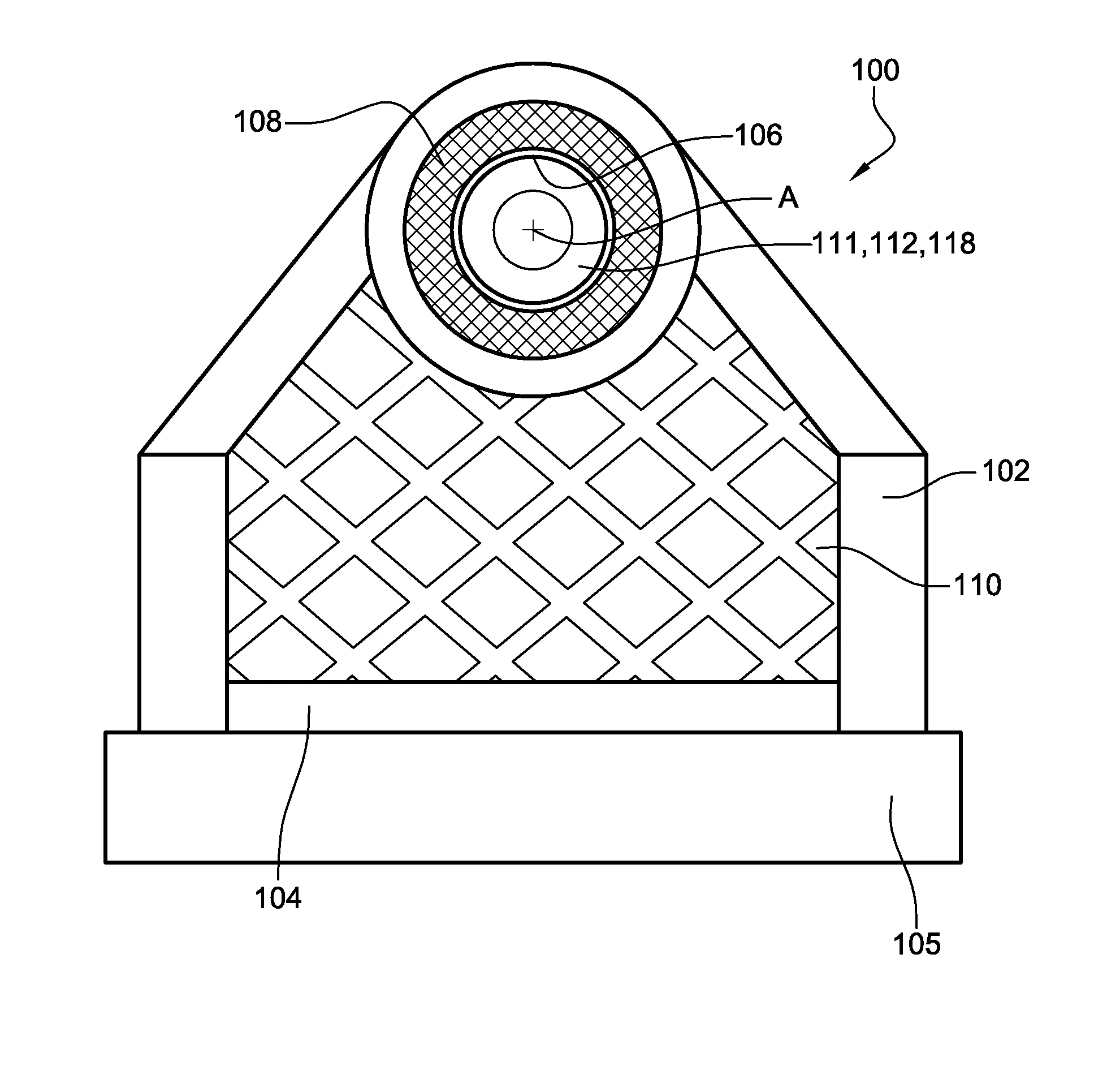 Chape de turbomachine a filtre integre et son procede de realisation