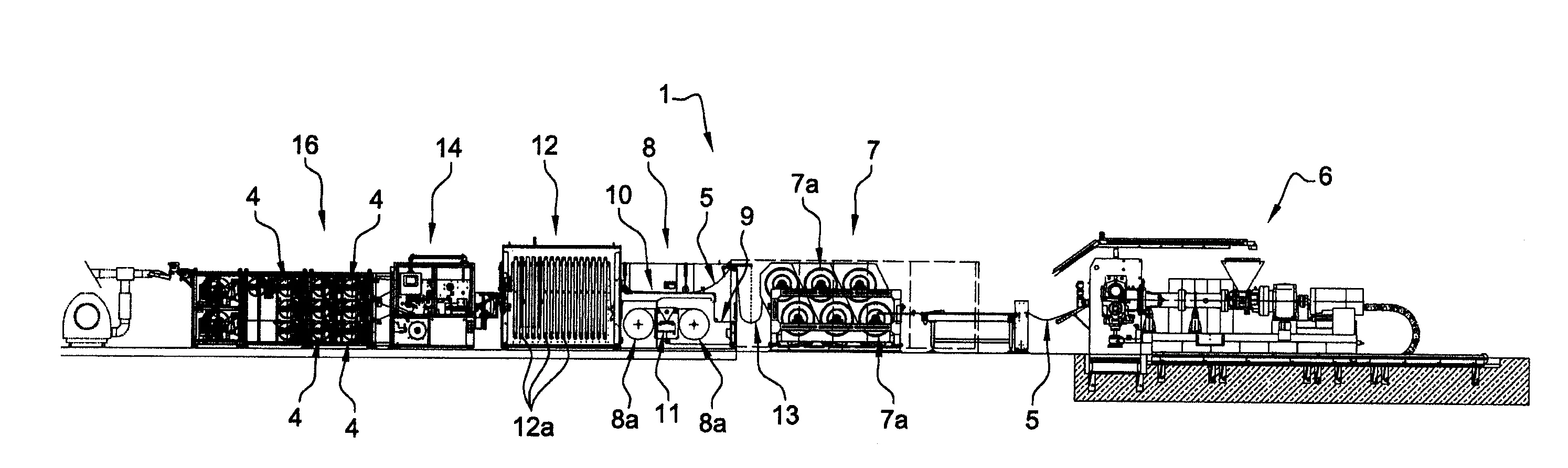 Procede et installation de trancannage en continu de bandelettes de gomme autour de bobines