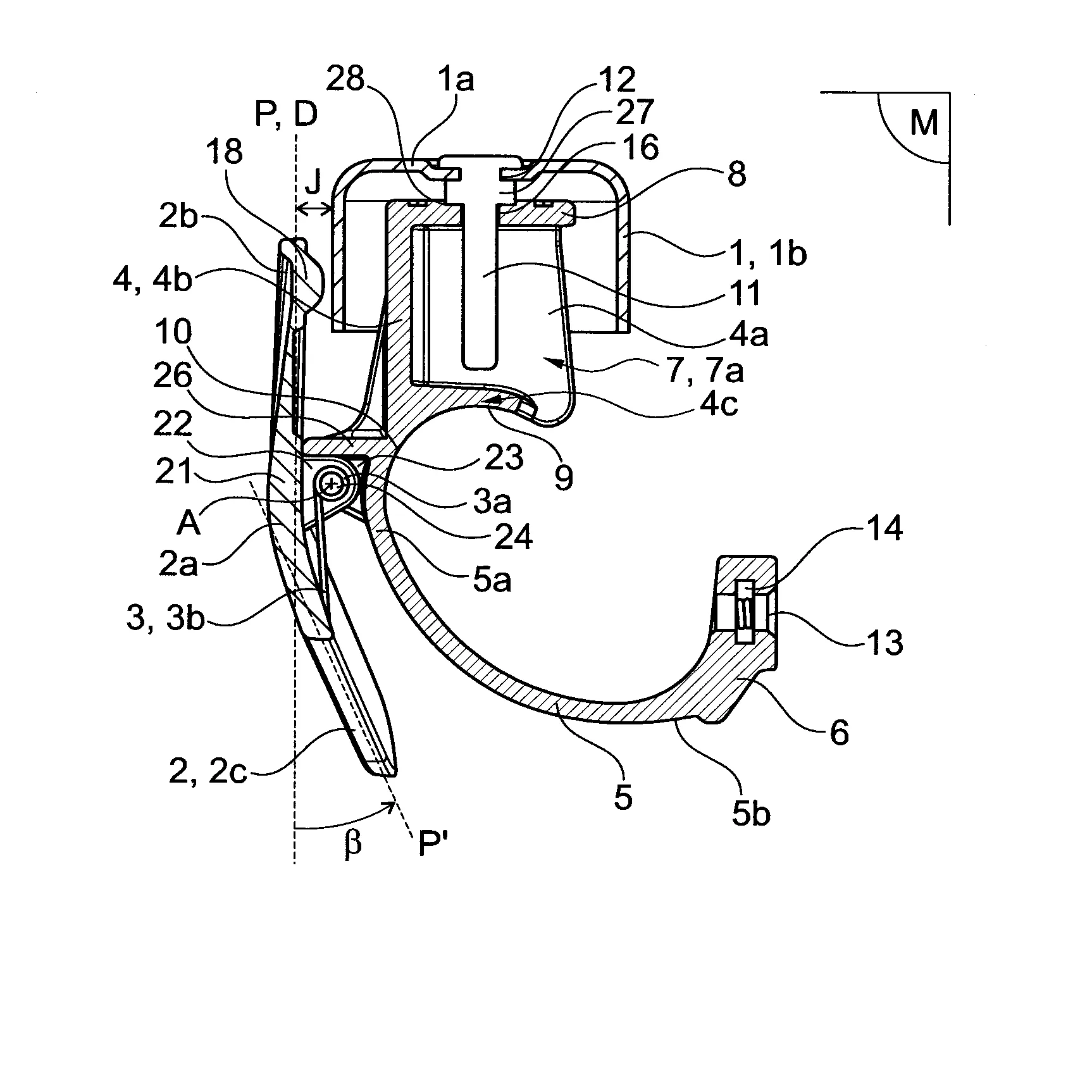 Sonnette a percussion destinee a etre fixee sur un guidon de velo