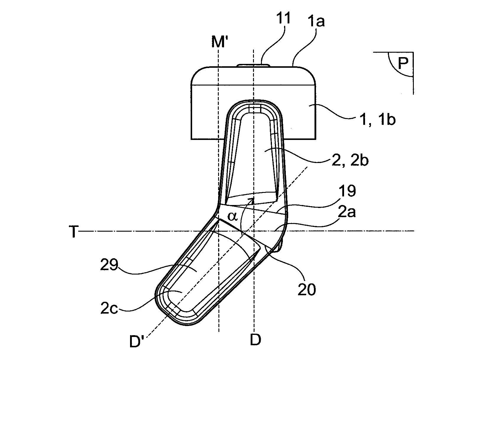 Sonnette a percussion destinee a etre fixee sur le guidon d'un velo