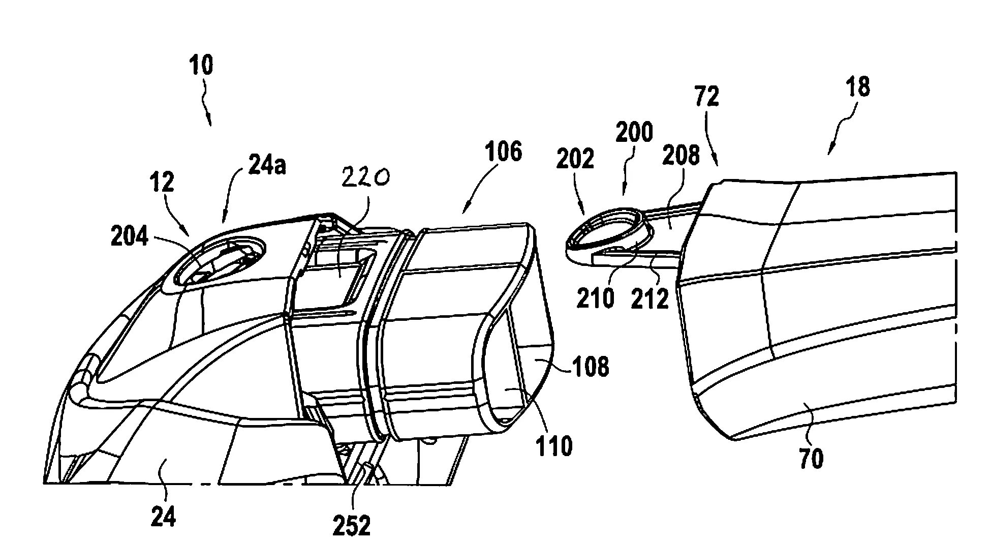 Masque de plongee ayant un dispositif de verrouillage pour fixer le tuba au corps du masque de facon amovible