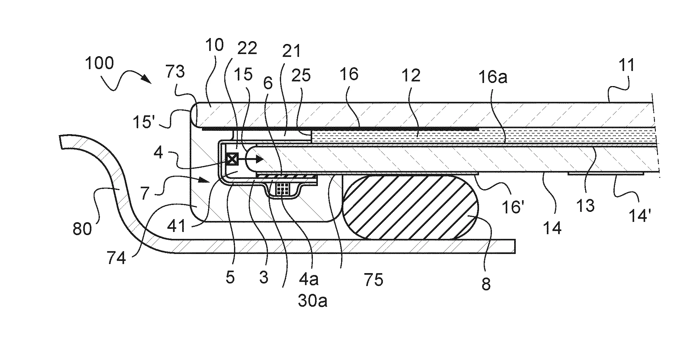 Vitrage feuillete lumineux de vehicule a diodes electroluminescentes inorganiques et sa fabrication.