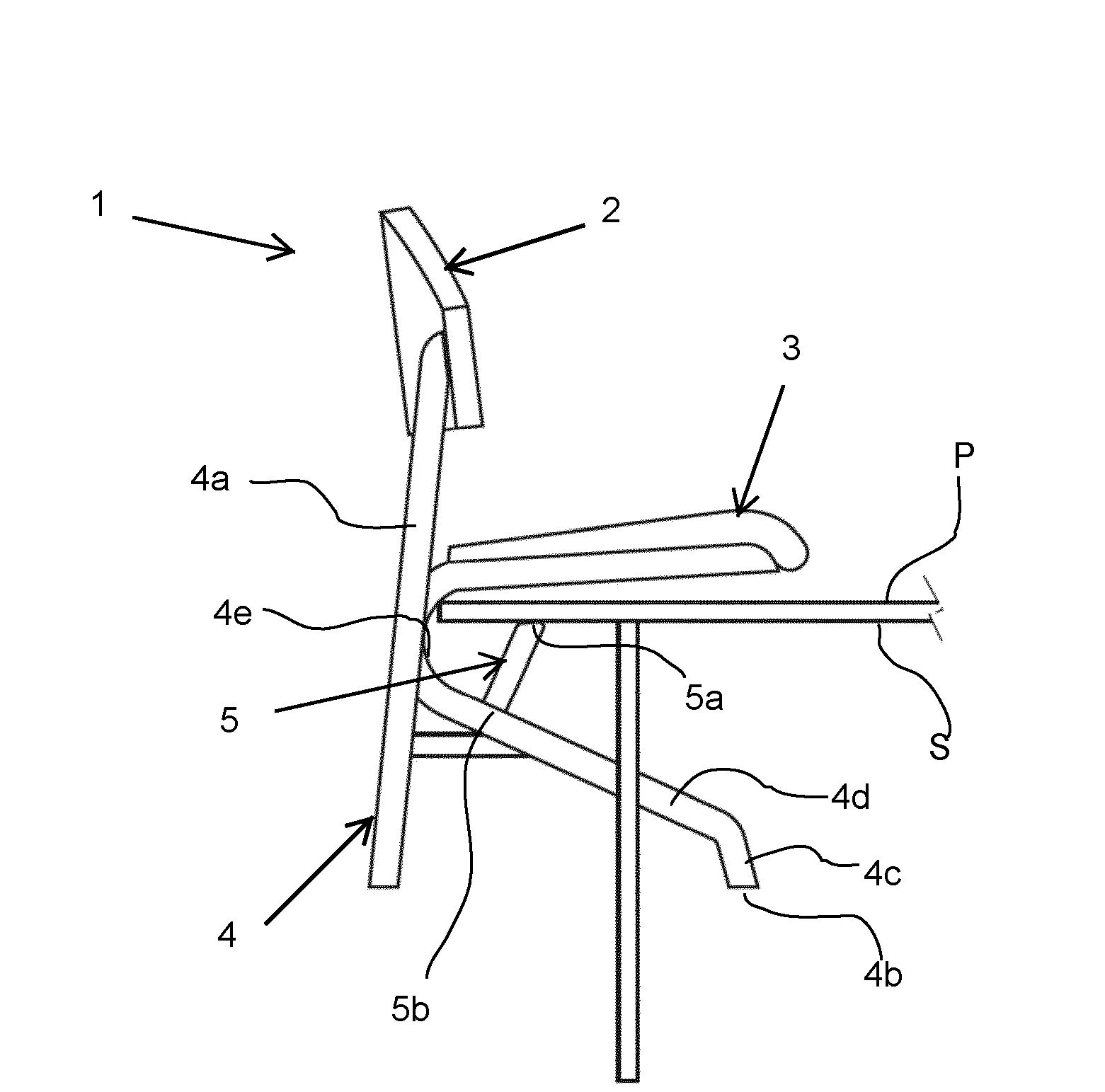 Chaise possedant des moyens anti-basculement