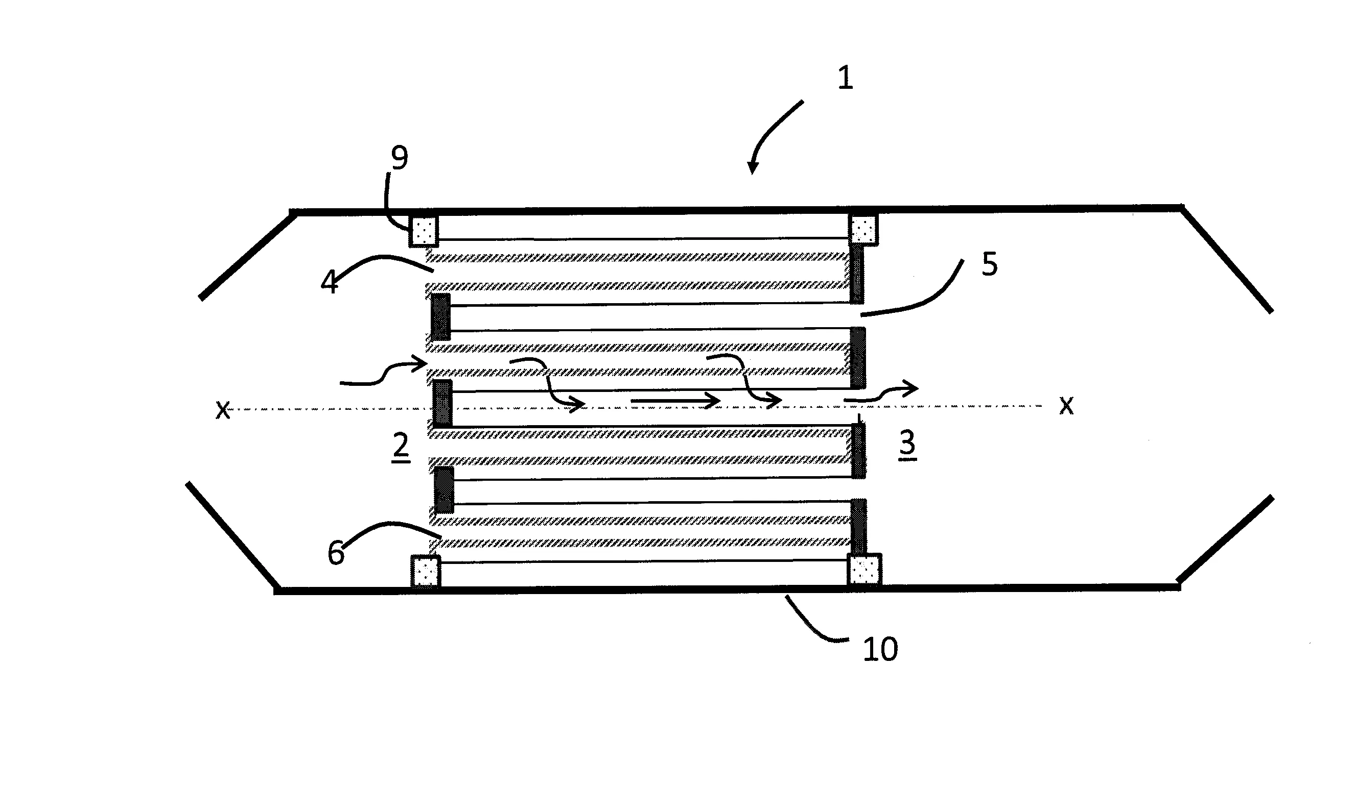 Structure filtrante a membrane