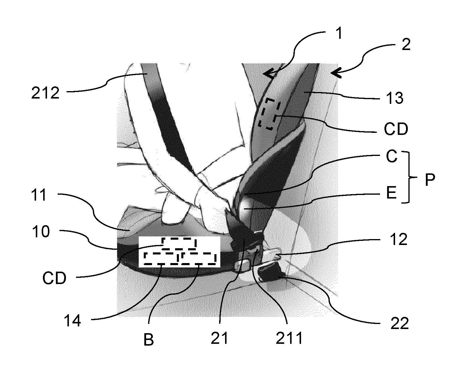 Siege auto pour enfant a moyens d'eclairage automatique
