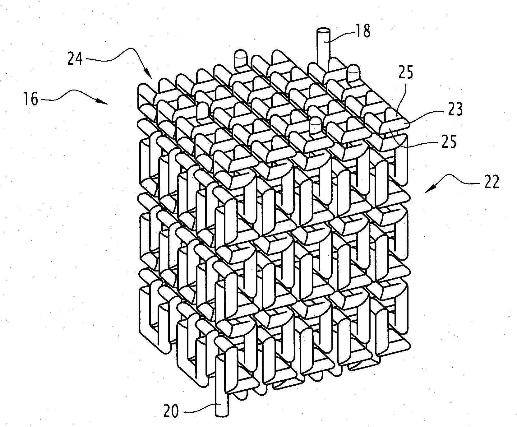 Dispositif deprimogene compact a coudes