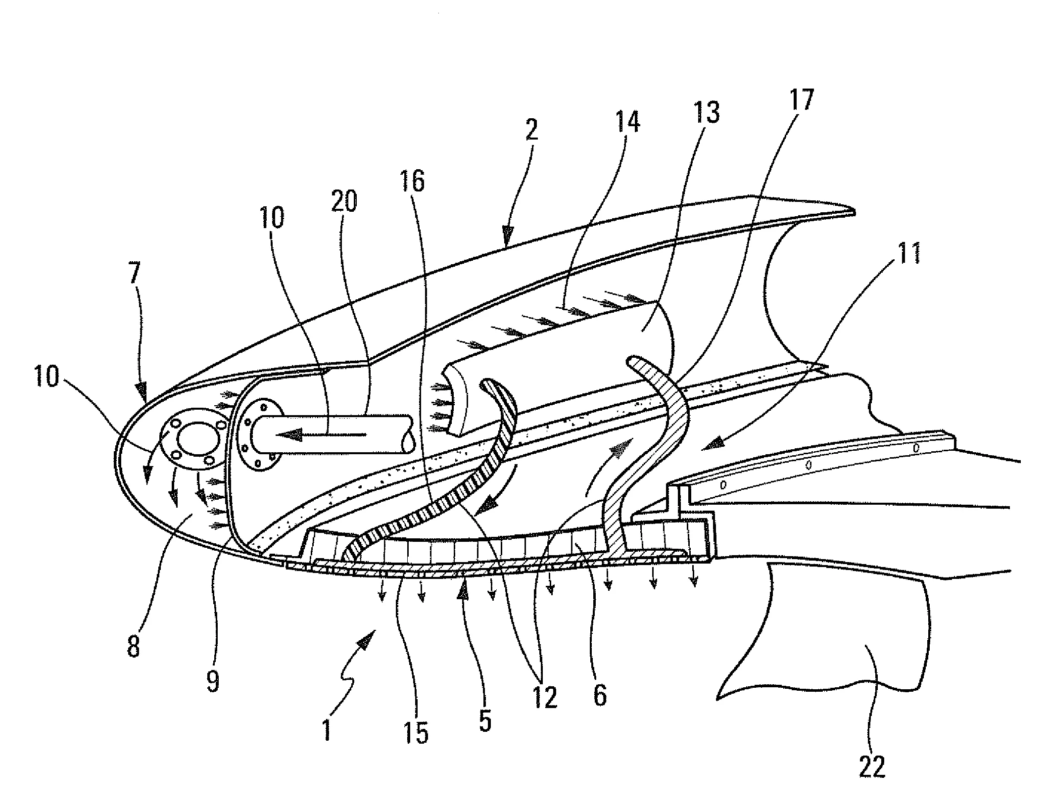 Systeme de protection contre le givre pour nacelle de moteur d'aeronef