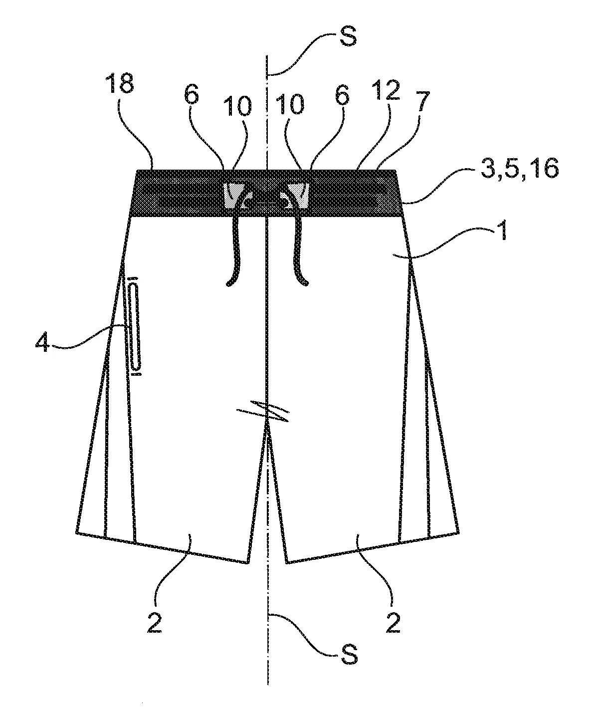 Article d'habillement presentant une ceinture d'ajustement elastique