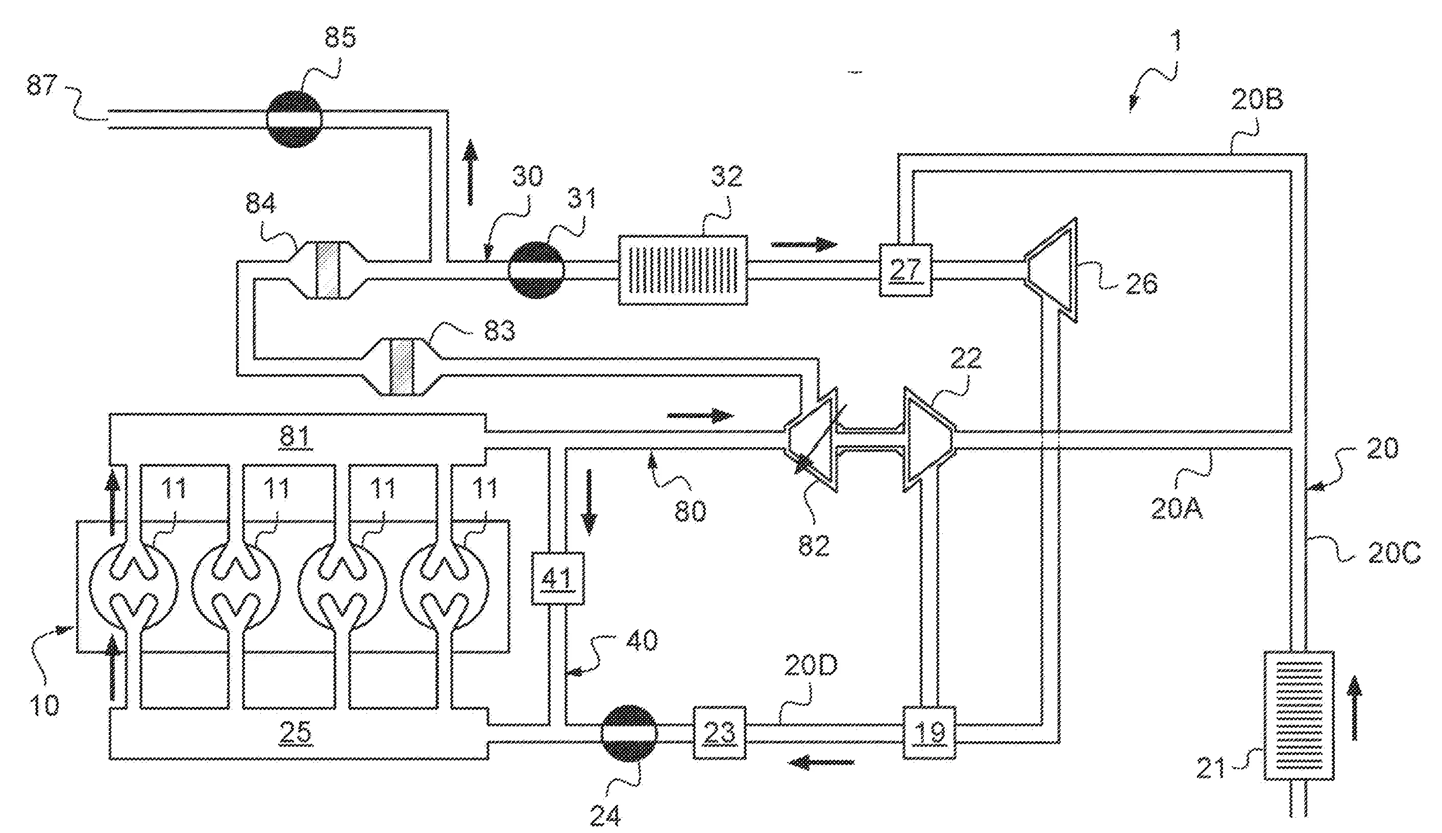 Moteur a combustion interne et procede de commande d'un moteur a combustion interne equipant un vehicule automobile