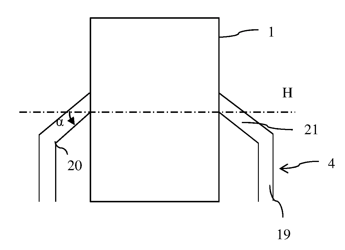 Dispositif et procede de combustion en boucle chimique avec separateur de particules muni d'une conduite d'admission inclinee