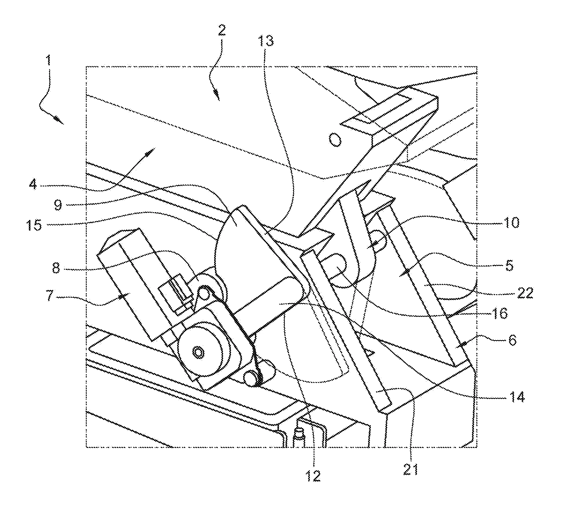 Console centrale de vehicule possedant un accoudoir reglable en hauteur