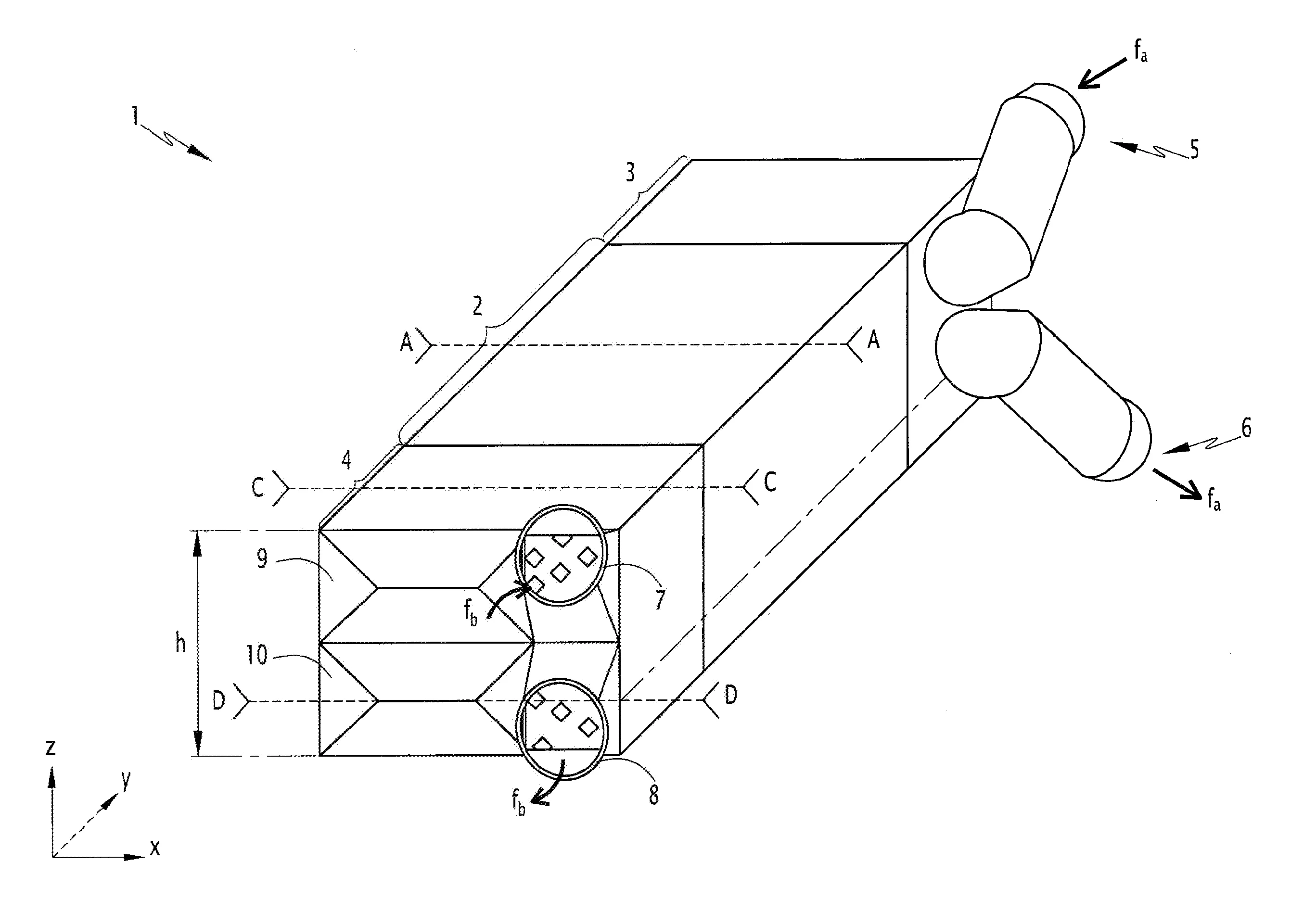 Echangeur de chaleur entre au moins un premier fluide et un deuxième fluide et procédé d'échange de chaleur correspondant