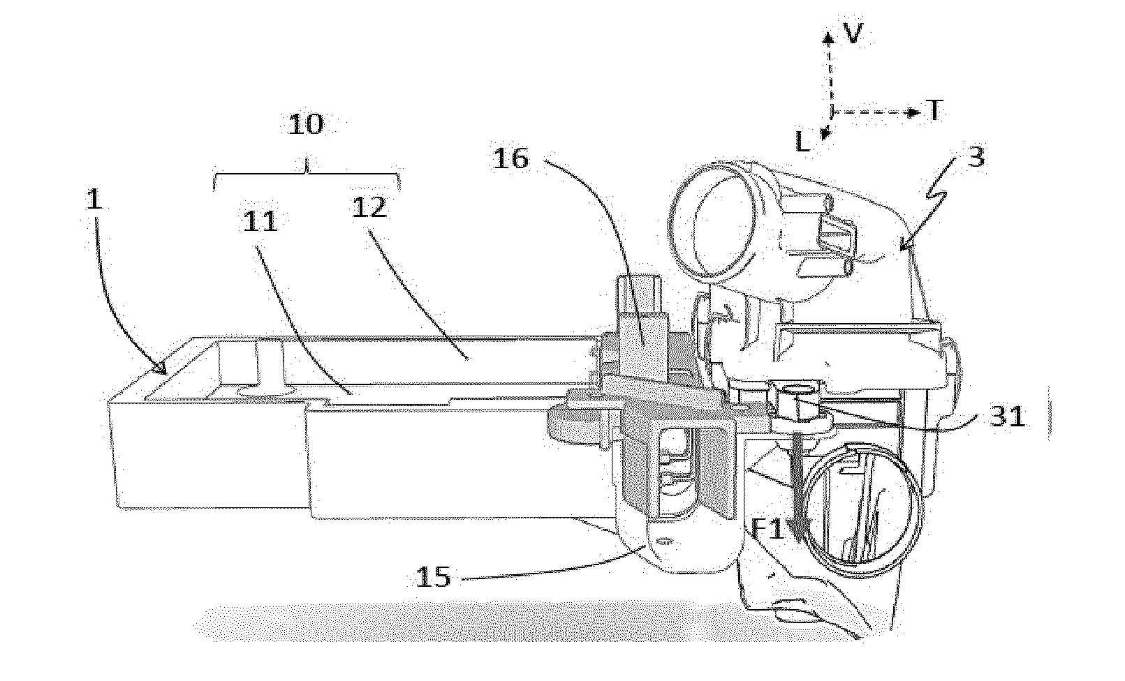 Dispositif de support de batterie pour vehicule automobile