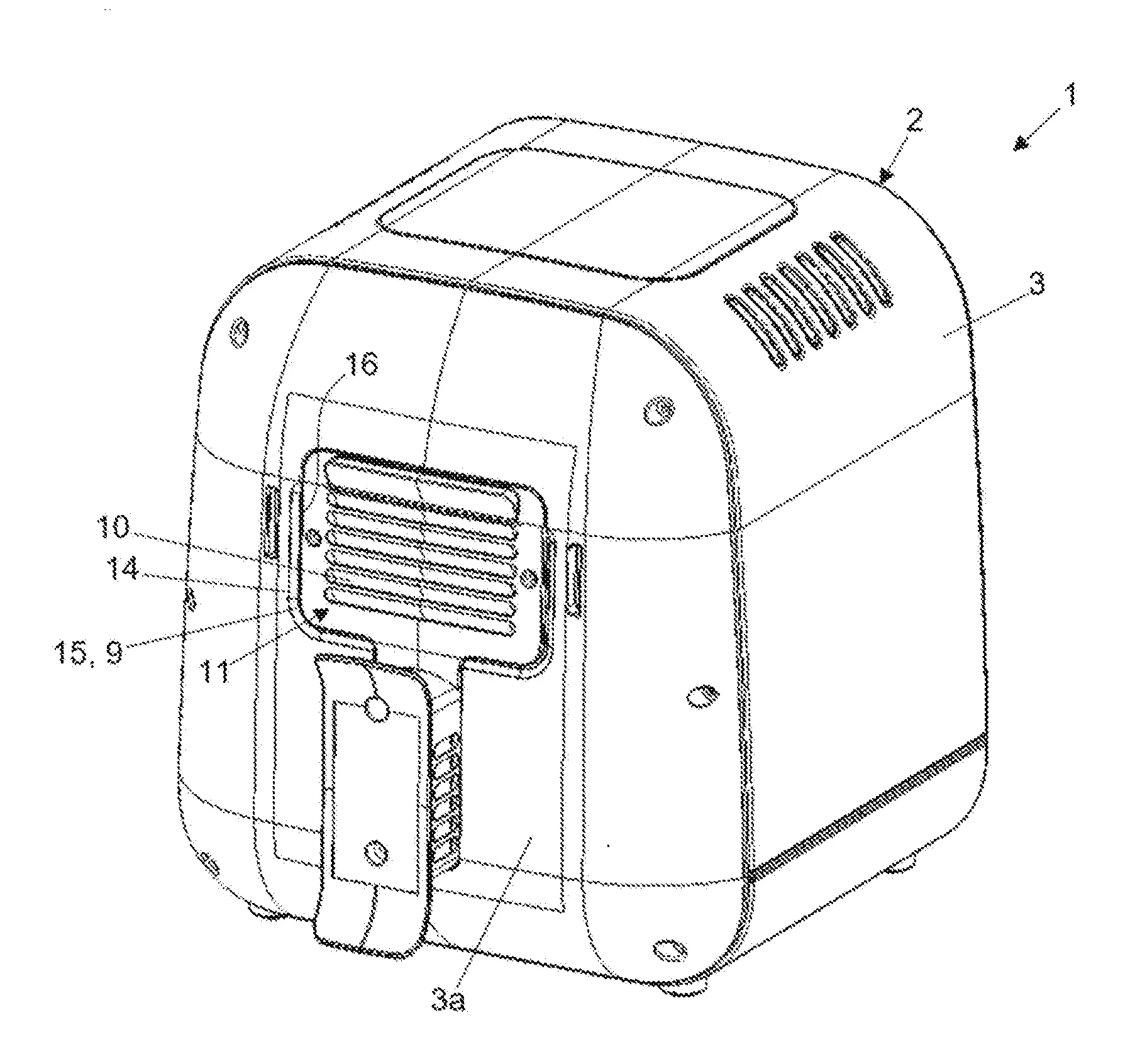 Appareil de cuisson du type friteuse a air chaud muni d'une entree d'air frais et d'une sortie d'air chaud optimisees