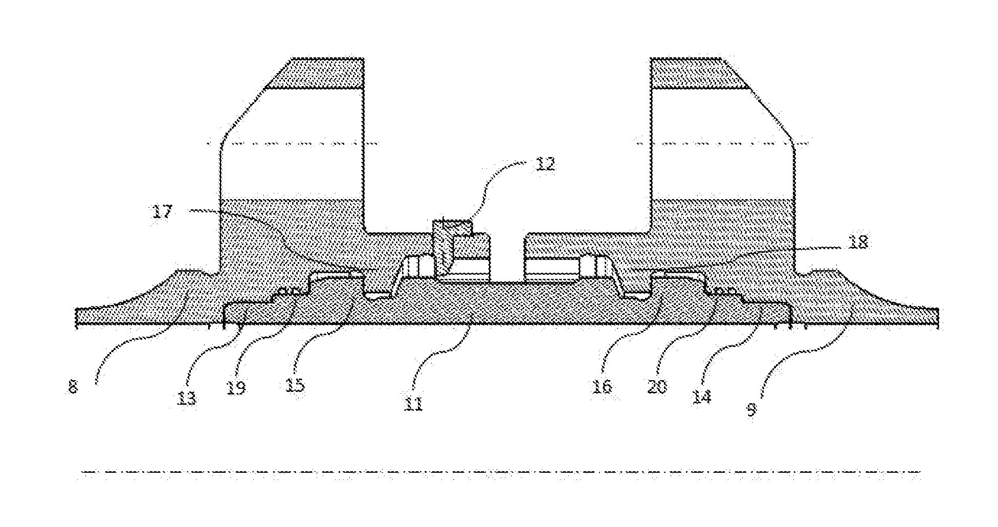 Connecteur pour assembler deux tronçons de colonne montante avec bague de verrouillage interne