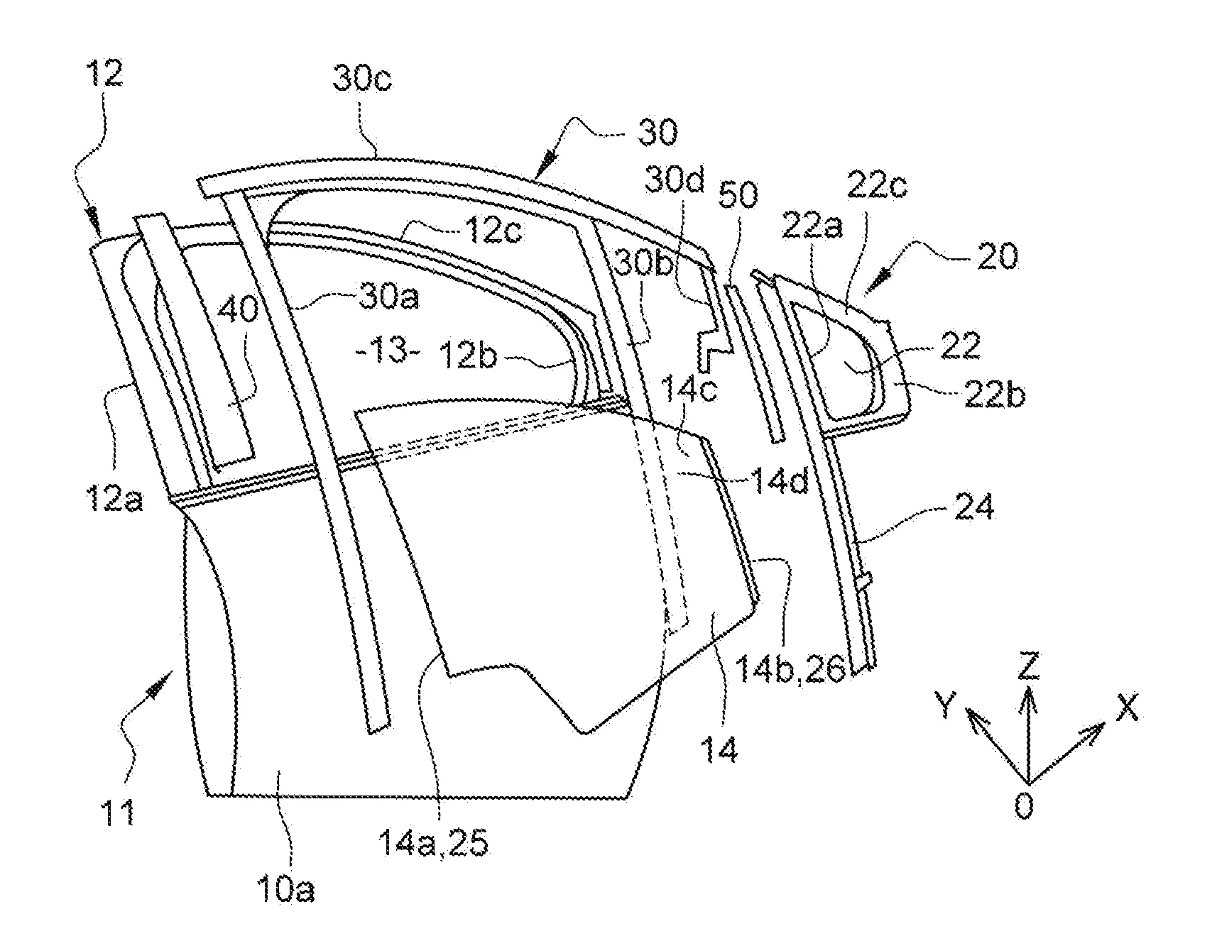 Porte de véhicule du type “flush”