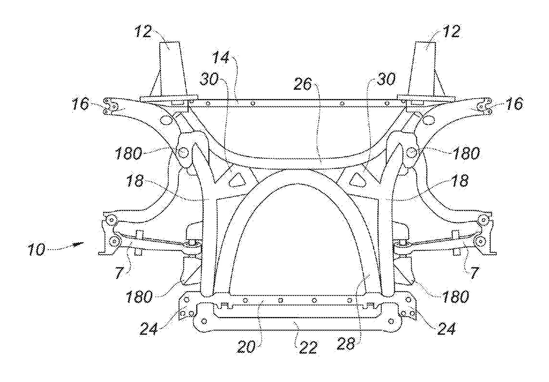 Berceau moteur pour véhicule automobile et véhicule comportant un tel berceau